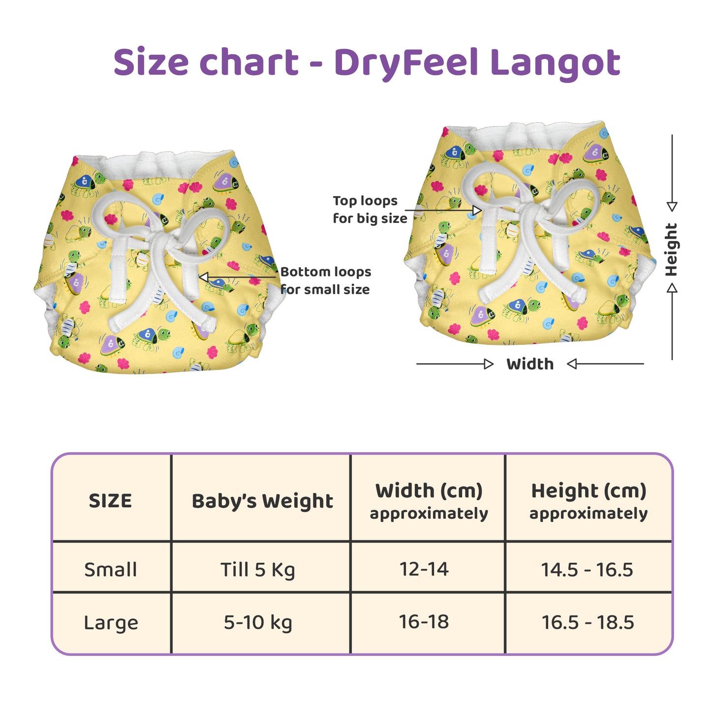 Babylux Kiko Dry Feel Padded Langot