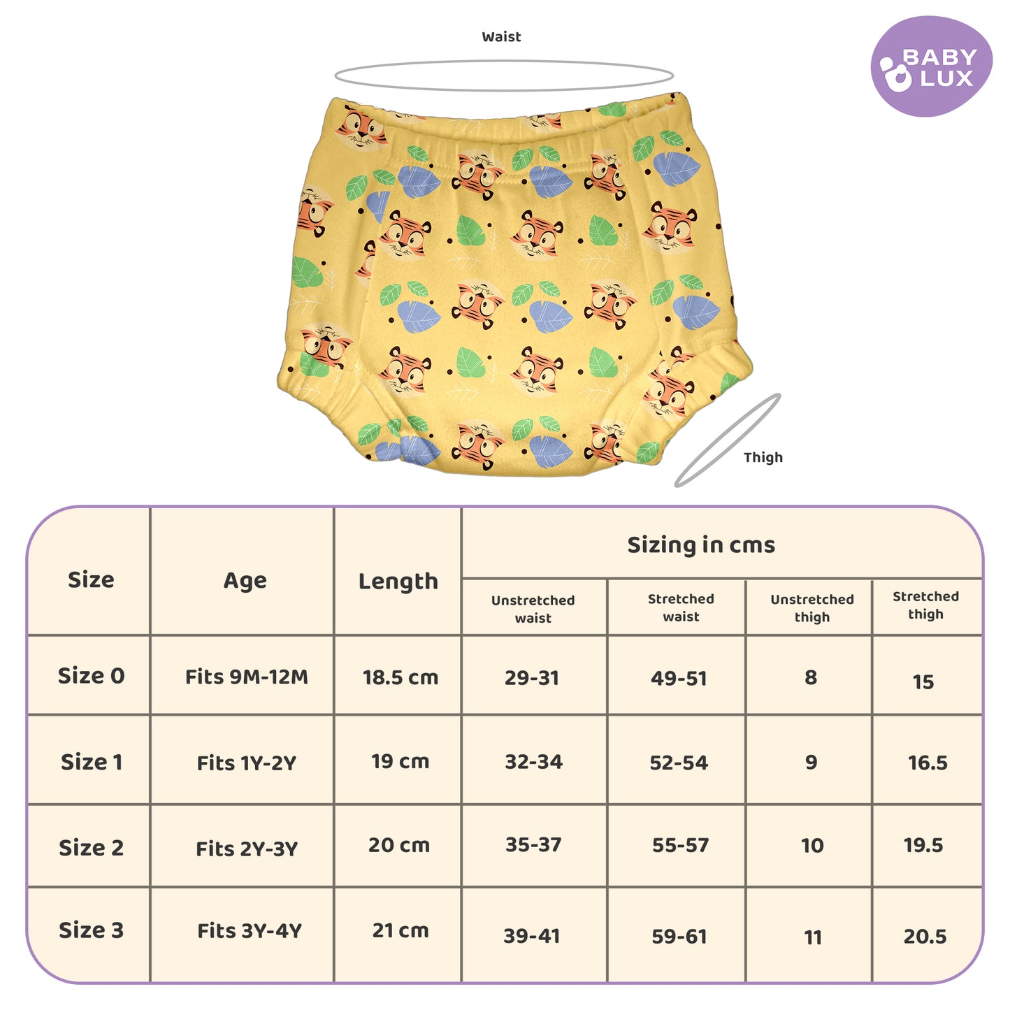 Babylux POTTY PROS Reusable Padded Underwear