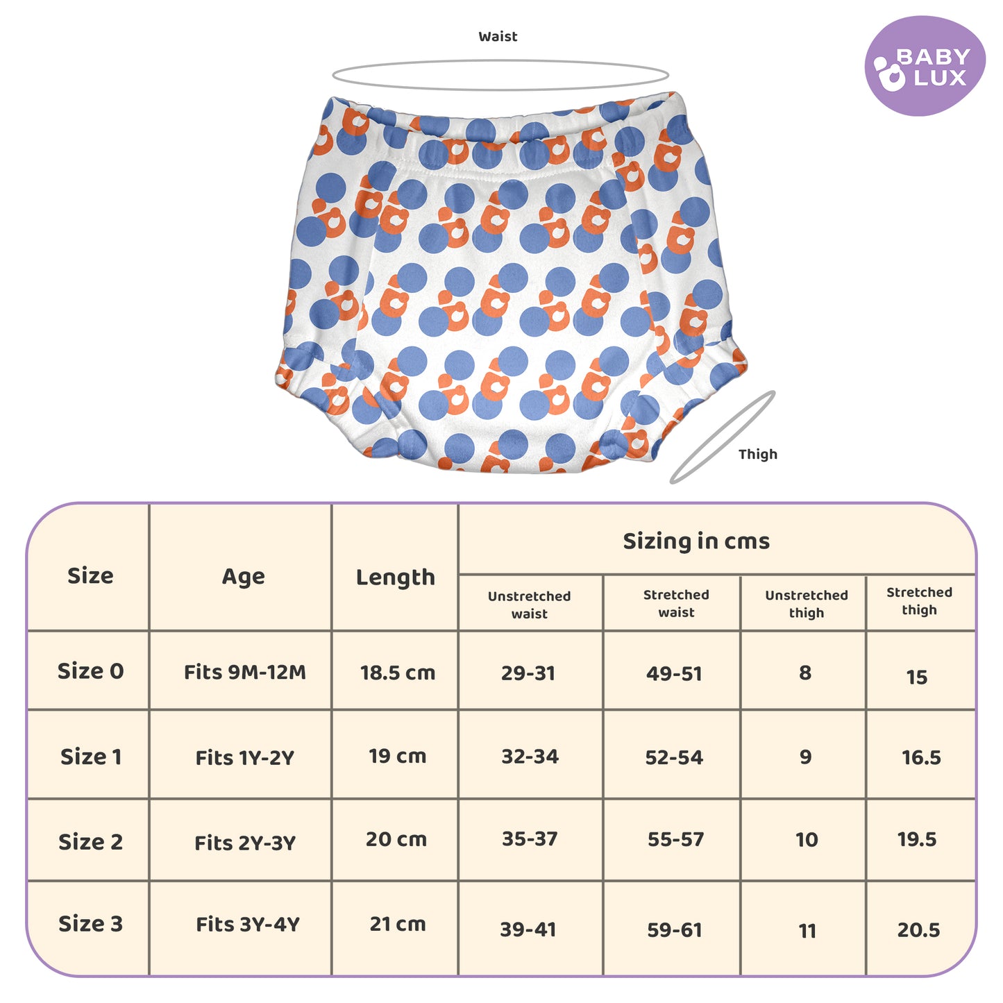 Babylux POTTY PROS Reusable Padded Underwear