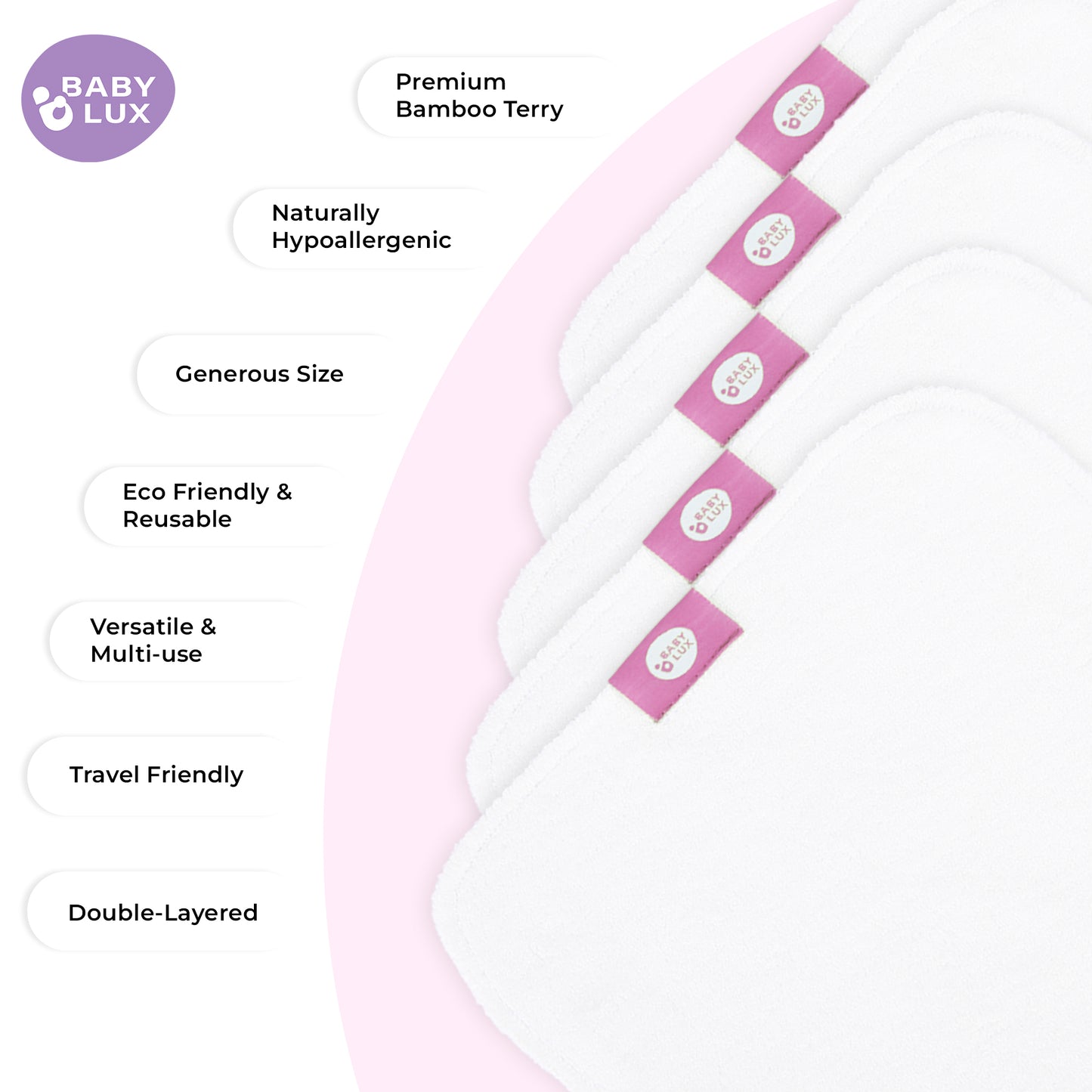BABYLUX Reusable Cloth Wipes