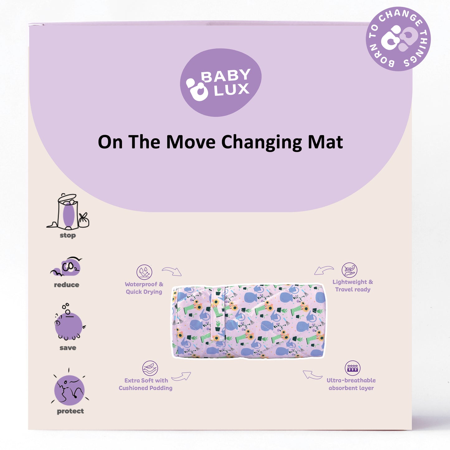BABYLUX Waterproof Diaper Changing Mat