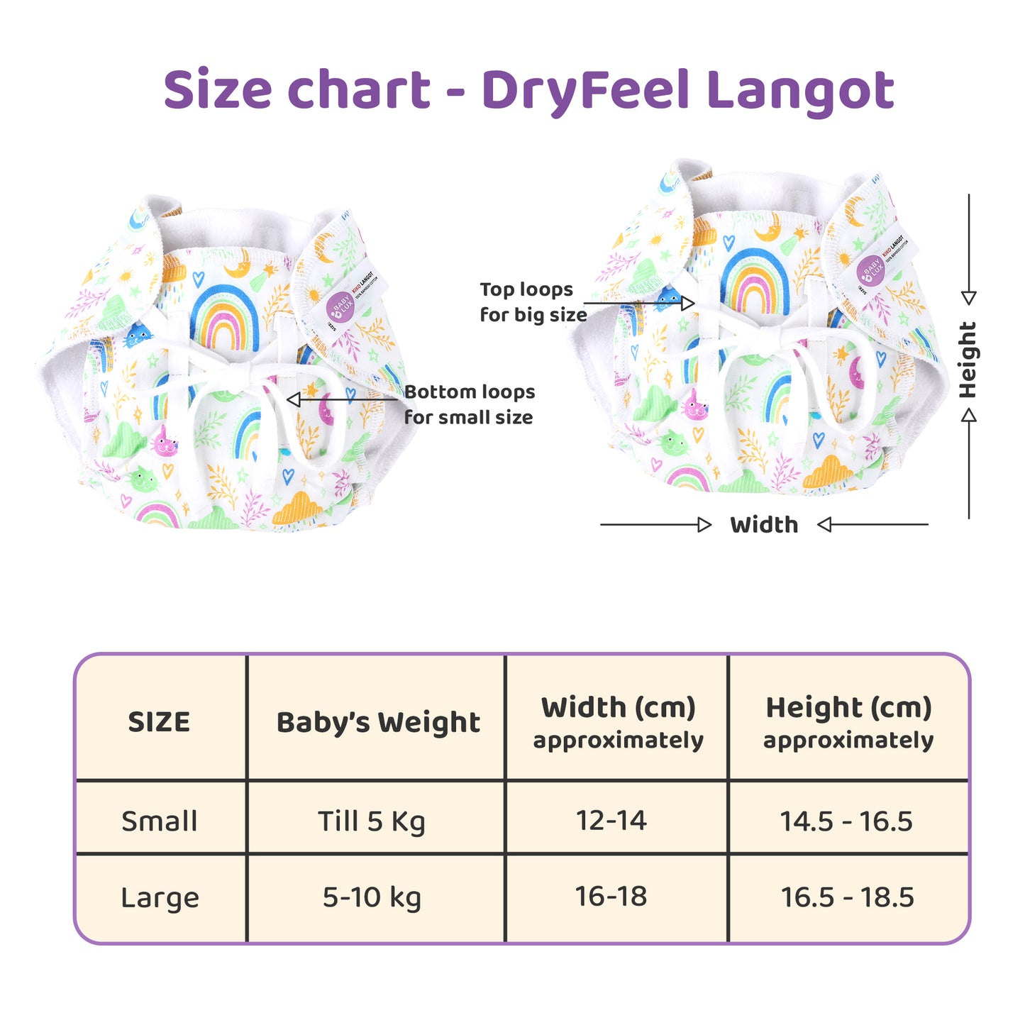 Babylux Kiko Dry Feel Padded Langot