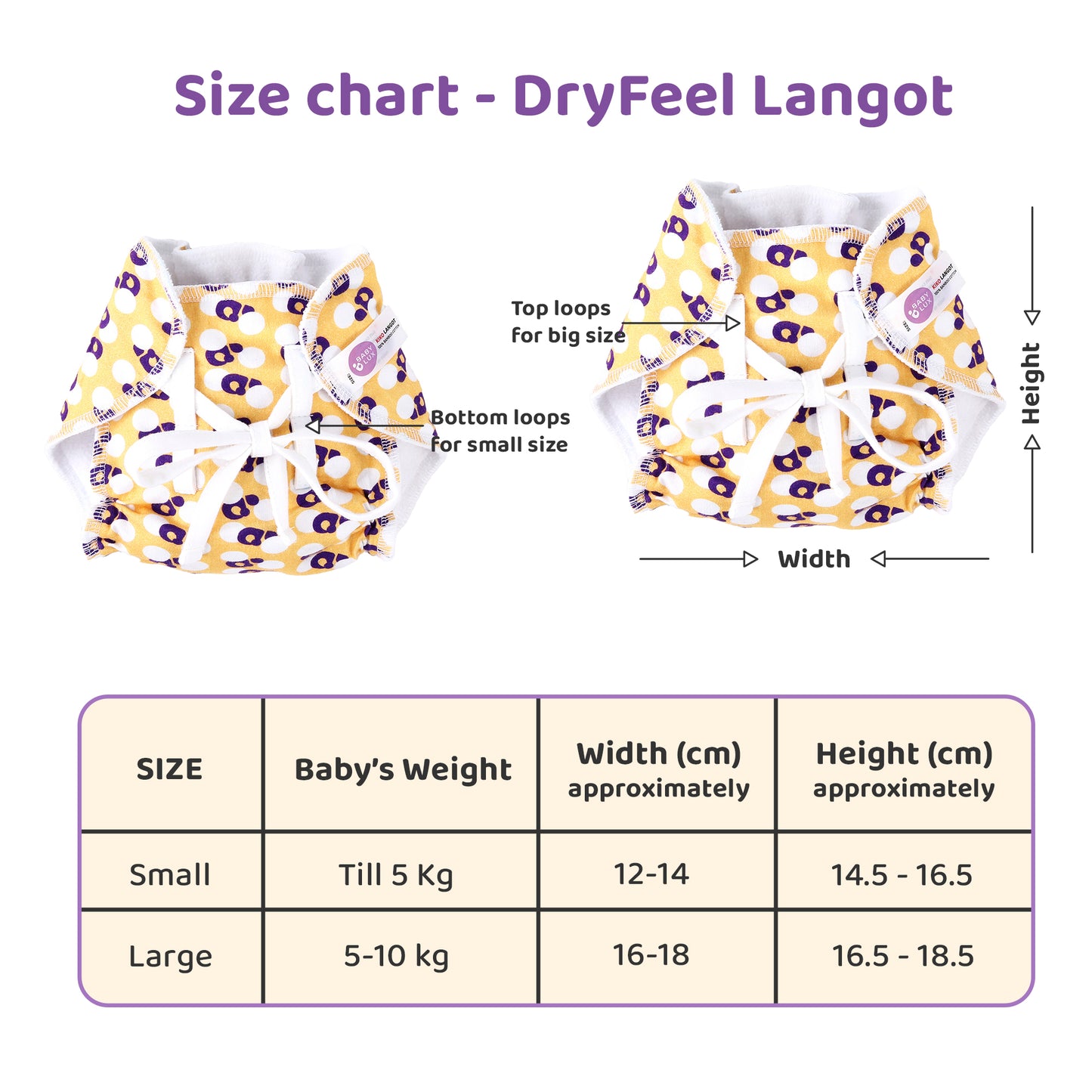 Babylux Kiko Dry Feel Padded Langot