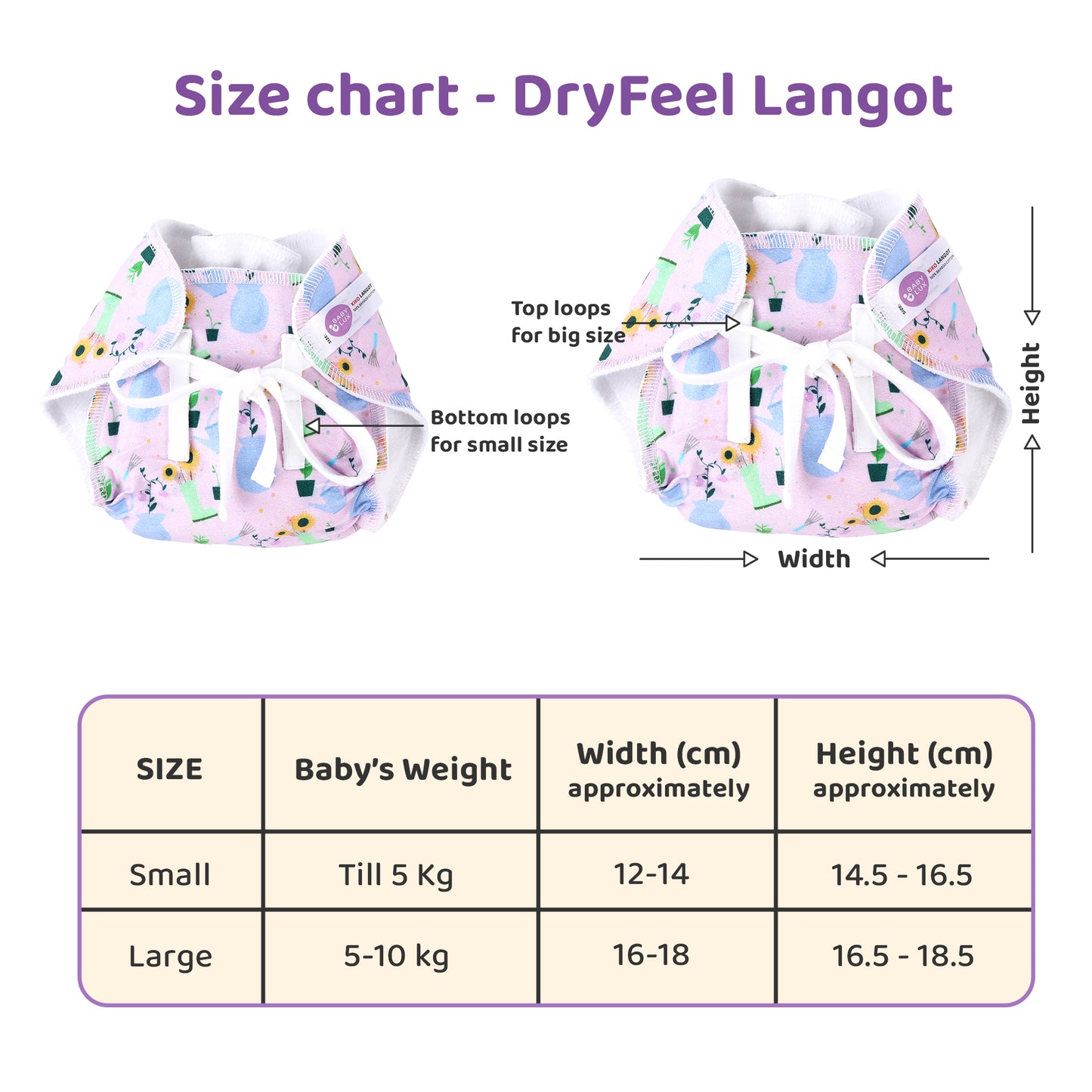Babylux Kiko Dry Feel Padded Langot