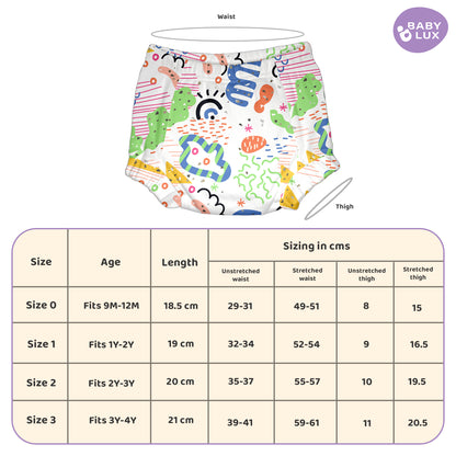 Babylux POTTY PROS Reusable Padded Underwear