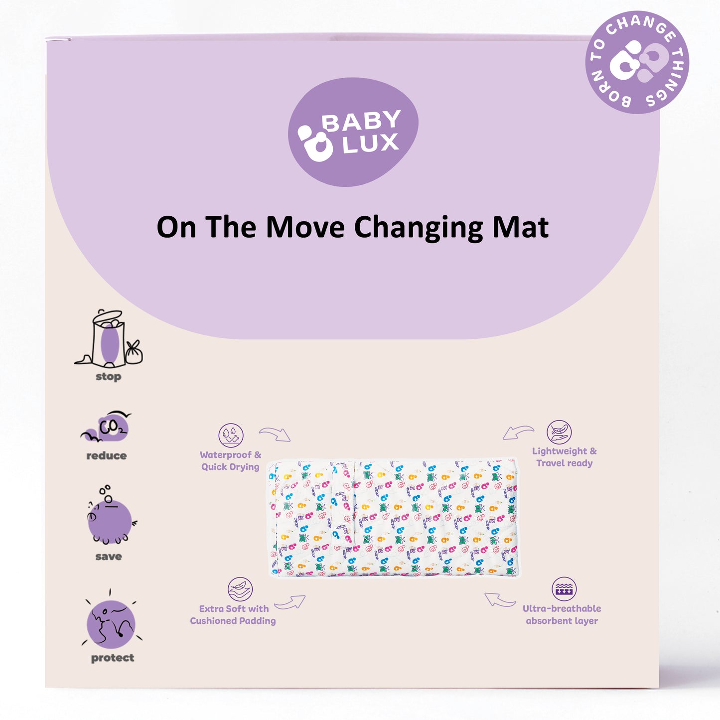 BABYLUX Waterproof Diaper Changing Mat
