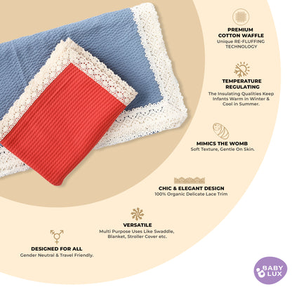 Babylux Cotton Waffle Swaddle