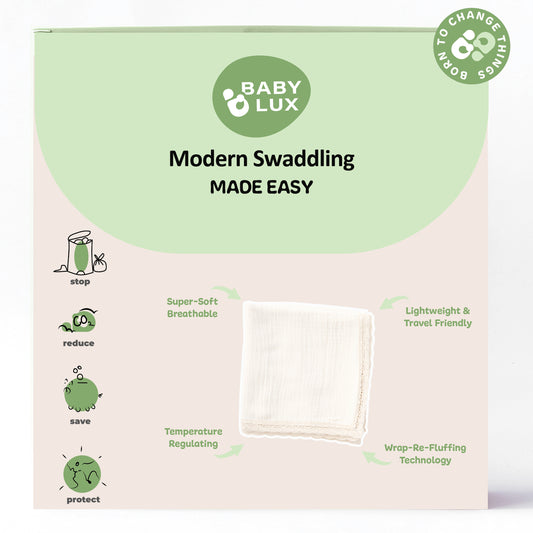 Babylux Cotton Crinkled Muslin Swaddle